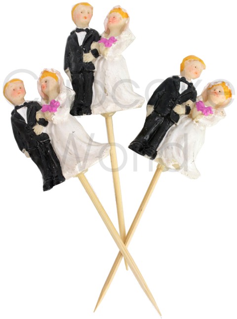 ROBERT GORDON WEDDING BRIDE & GROOM MINI CAKE CUPCAKE TOPPER 6pc ROBERT GORDON WEDDING BRIDE & GROOM MINI CAKE CUPCAKE TOPPER 6pc